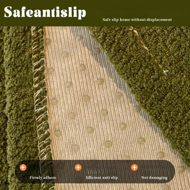 All-Season Use Elegant Pet-Friendly Sofa Cover with Ruffled Edges Non-Slip Ideal for Home, Office, and Living Room Decor