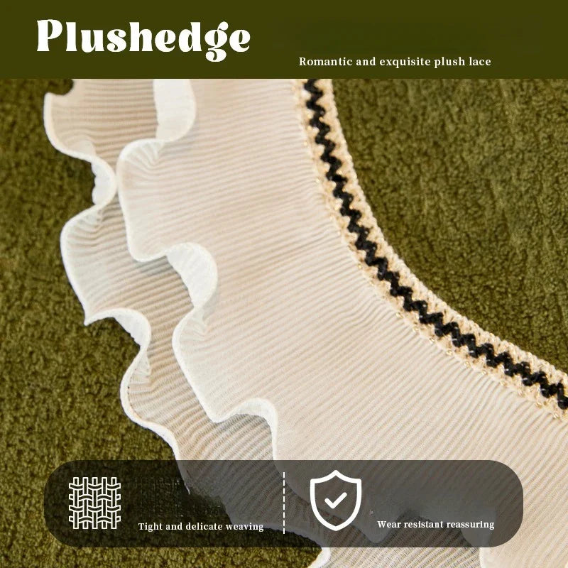 All-Season Use Elegant Pet-Friendly Sofa Cover with Ruffled Edges Non-Slip Ideal for Home, Office, and Living Room Decor